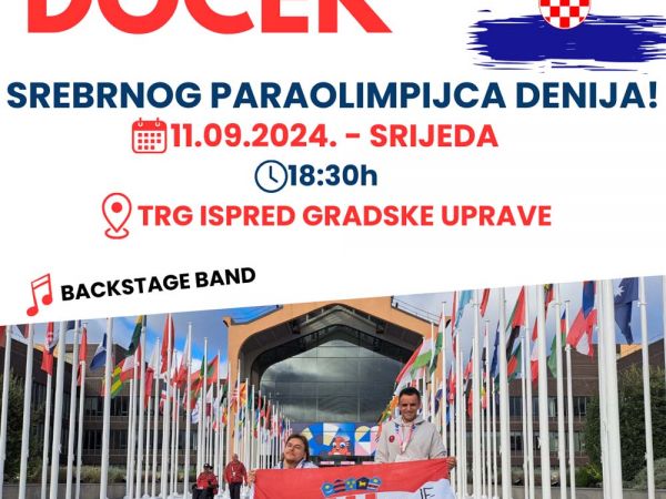 Dočekajmo našeg srebrnog paraolimpijca Denija Černija i njegova trenera Borisa Kljaića !