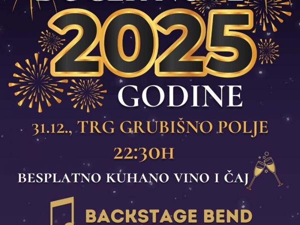 Dođite večeras na gradski trg dočekati 2025. godinu !