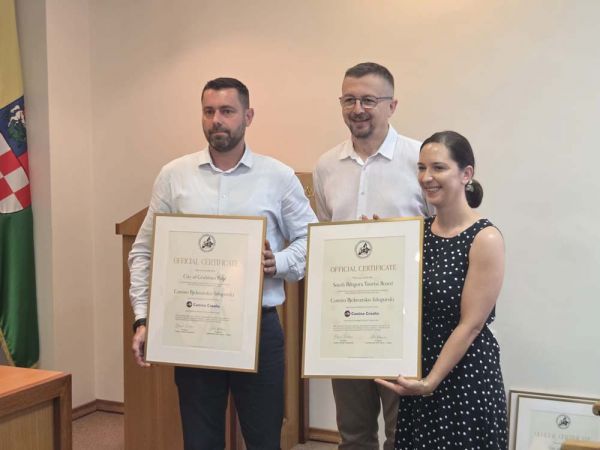 Grubišnom Polju i TZP Južna Bilogora uručeni certifikati Camino Europa Compostela